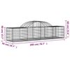 vidaXL Paniers à gabions arqués 18 pcs 200x50x40/60 cm fer galvanisé