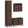 vidaXL Ensemble de meubles de salle de bain 3 pcs Chêne marron