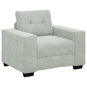 vidaXL Fauteuil Gris clair 100x78x80 cm Velours