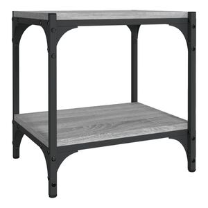 vidaXL Meuble TV Sonoma gris 40x33x41 cm Bois d'ing&eacute;nierie et acier