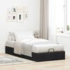 vidaXL Cadre de lit ottoman sans matelas noir 90x190 cm tissu