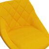 vidaXL Chaise pivotante de salle &agrave; manger Jaune moutarde Velours