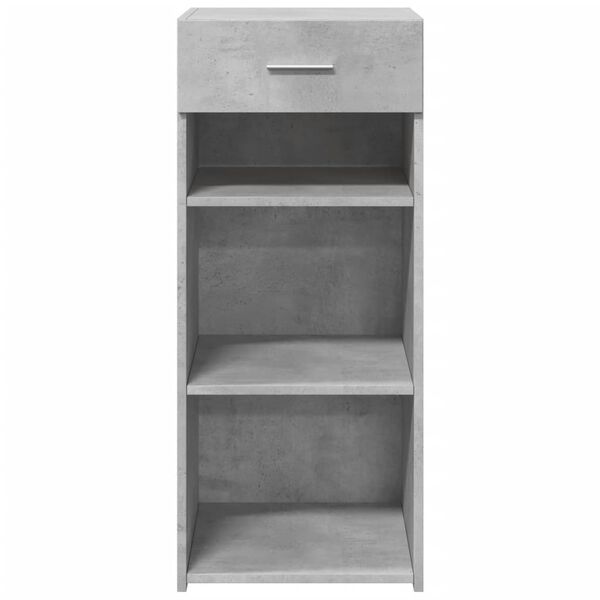 vidaXL Buffet gris b&eacute;ton 40x42,5x93 cm bois d'ing&eacute;nierie