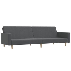 vidaXL Canap&eacute;-lit &agrave; 2 places gris clair tissu