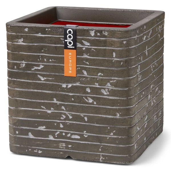 Capi Jardini&egrave;re Nature Row carr&eacute;e 30x30x30 cm Vert olive