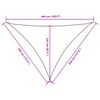 vidaXL Voile de parasol tissu oxford triangulaire 3,5x3,5x4,9 m taupe