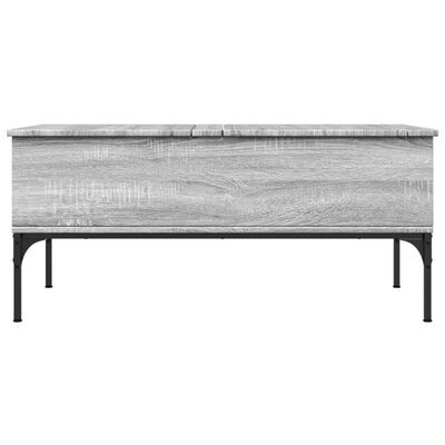 vidaXL Table basse sonoma gris 100x50x45 cm bois d'ingénierie et métal