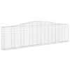 vidaXL Paniers &agrave; gabions arqu&eacute;s 8 pcs 400x30x100/120 cm Fer galvanis&eacute;