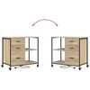 vidaXL Cabinet de Bureau avec roue Chêne sonoma 76 x 41 x 72 cm