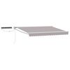 vidaXL Auvent r&eacute;tractable &eacute;lectrique Gris clair et blanc 3,5 x 2,5 m