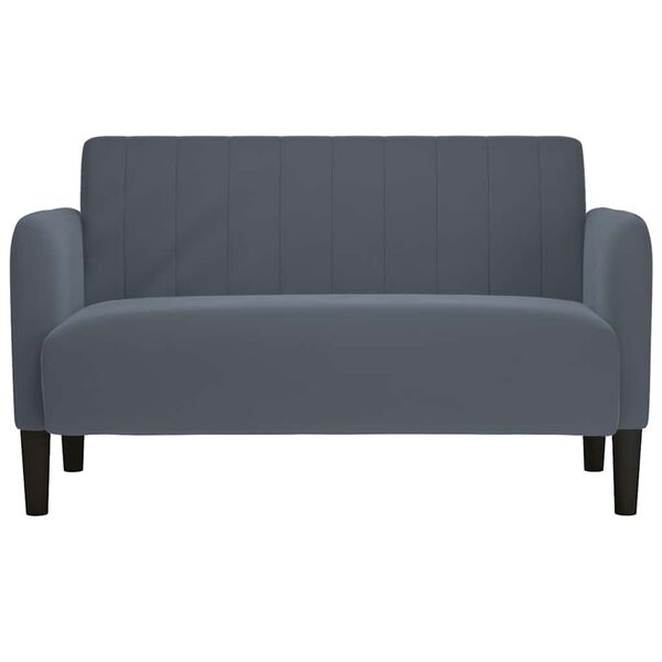 vidaXL Canap&eacute; causeuse gris fonc&eacute; 109 cm velours