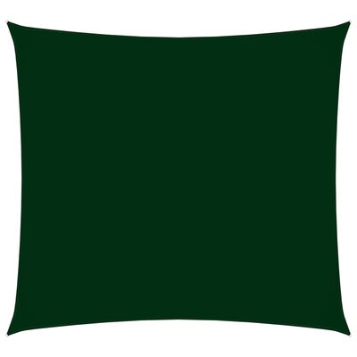 vidaXL Voile de parasol tissu oxford carré 5x5 m vert foncé