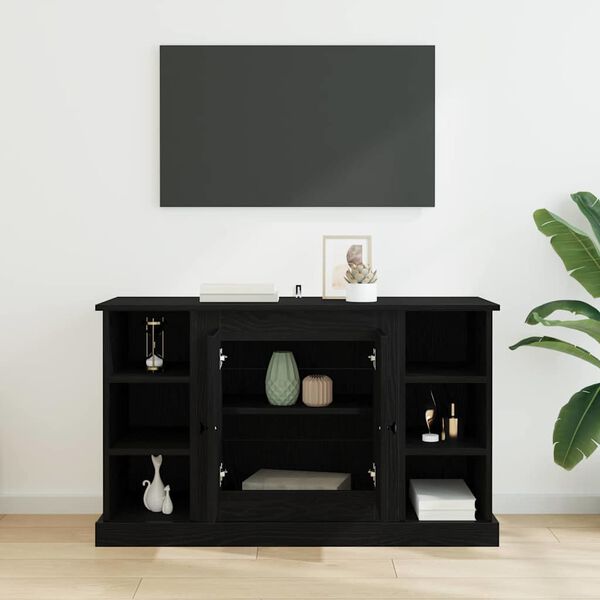 vidaXL Buffet Ch&ecirc;ne noir 100 x 35,5 x 60 cm Bois d'ing&eacute;nierie