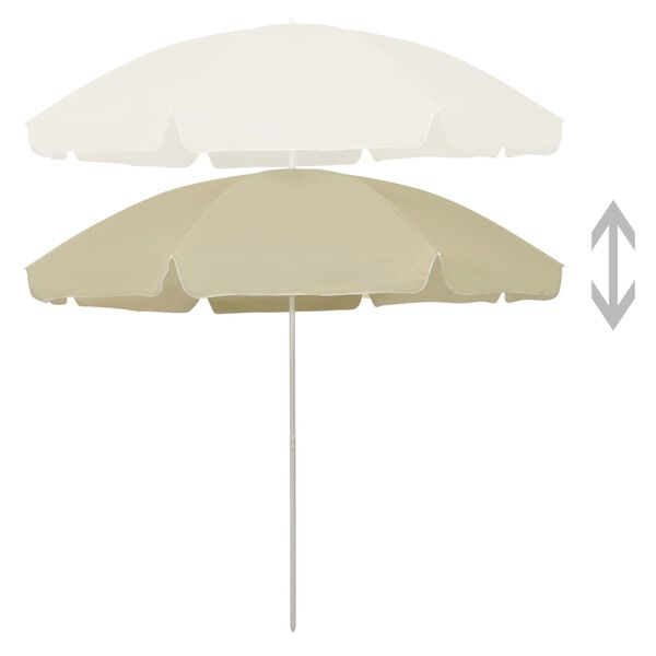 vidaXL Parasol de plage jaune sable 300 cm