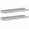vidaXL &Eacute;tag&egrave;res murales 2 pcs Gris b&eacute;ton 40x9x3 cm