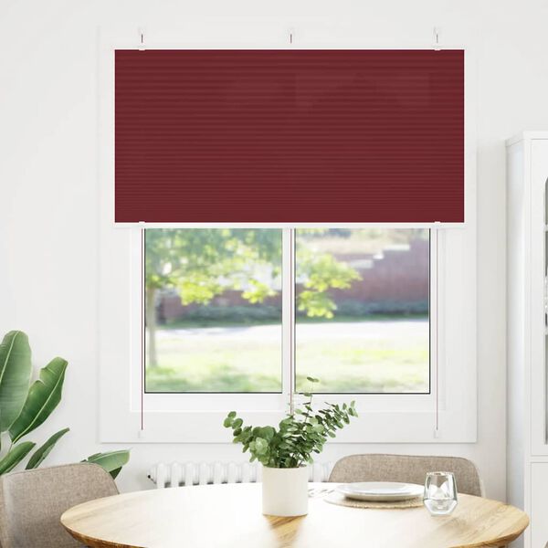 vidaXL Store pliss&eacute; rouge bordeaux 115x150 cm largeur du tissu 114,4cm
