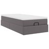 VidaXL Cadre de lit ottoman avec matelas gris 90x190 cm similicuir