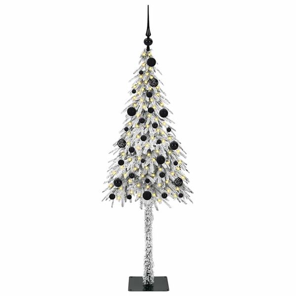 vidaXL Sapin de No&euml;l avec 150 LED Blanc 150 cm PE et Acier