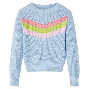 Pull-over tricot&eacute; pour enfants bleu 104