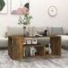 vidaXL Table basse Chêne fumé 100x50x40 cm Bois d'ingénierie