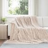 vidaXL Couvertures &agrave; jeter 6 pcs Beige 240 x 220 cm Toison