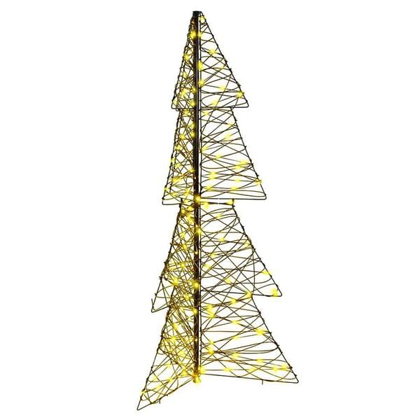 vidaXL Sapin de Noël avec 160 LED Blanc chaud 150 cm Rotin