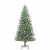 vidaXL Arbre de No&euml;l artificiel floconn&eacute; de neige avec lumi&egrave;re LED