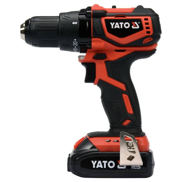 YATO Perceuse &agrave; percussion sans balais avec batterie 2,0Ah 18V 42Nm