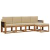vidaXL Ensemble de canap&eacute;s d'ext&eacute;rieur 5 pcs Naturel et Beige