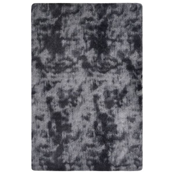 vidaXL Tapis &agrave; poils longs Anthracite 200x140 cm