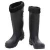 vidaXL Bottes de pluie avec chaussettes amovibles noir taille 39 PVC