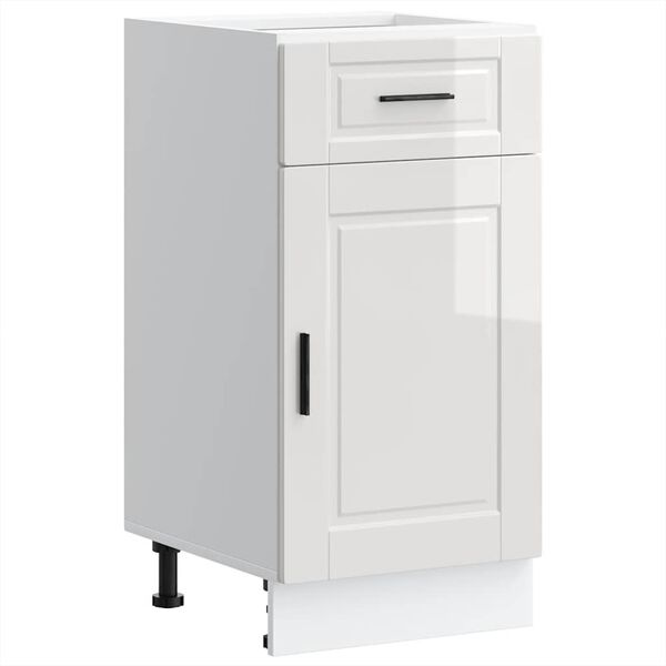 vidaXL Armoire de cuisine Porto blanc brillant bois ing&eacute;nierie