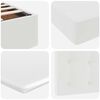 VidaXL Cadre de lit ottoman avec matelas blanc 180x200 cm similicuir