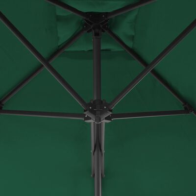 vidaXL Parasol d'extérieur avec mât en acier 250 x 250 cm Vert
