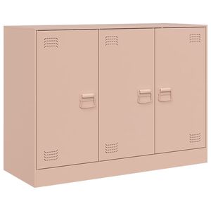 vidaXL Buffet rose 99x39x73 cm acier