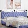 vidaXL T&ecirc;te de lit suspendue Bleu denim 210 x 55 x 7 cm tissu