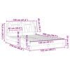 vidaXL Cadre de lit Viana sans matelas cappuccino 120x200 cm similicuir