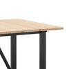 vidaXL Table à manger cadre en O 140x80x75 cm bois de pin massif acier