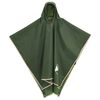 vidaXL Poncho de pluie avec capuche design 2 en 1 vert 223x145 cm
