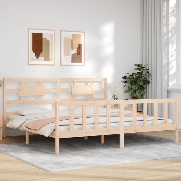 vidaXL Cadre de lit sans matelas bois massif de pin