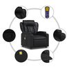 vidaXL Fauteuil de massage inclinable Noir Similicuir