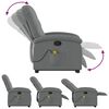 vidaXL Fauteuil de massage inclinable Gris fonc&eacute; Tissu