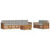 vidaXL Ensemble de canap&eacute;s d'ext&eacute;rieur 7 pc Gris Naturel et Clair