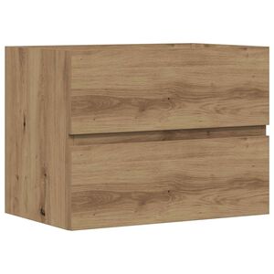vidaXL Armoire de salle de bain ch&ecirc;ne artisanal bois d'ing&eacute;nierie