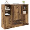 vidaXL Haut Armoire avec tiroir 3 pcs Bois Ancien Bois d'ing&eacute;nierie