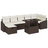 vidaXL Ensemble de canap&eacute; de jardin 8 pc polyrotin