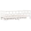 vidaXL Lit de jour et tiroirs sans matelas blanc 90x200 cm bois massif