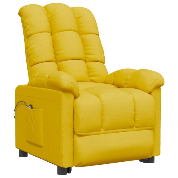 vidaXL Fauteuil jaune tissu
