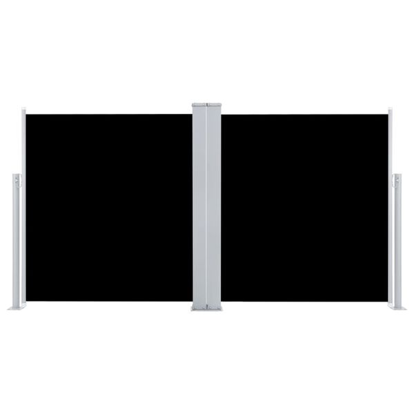 vidaXL Auvent latéral rétractable Noir 120 x 600 cm