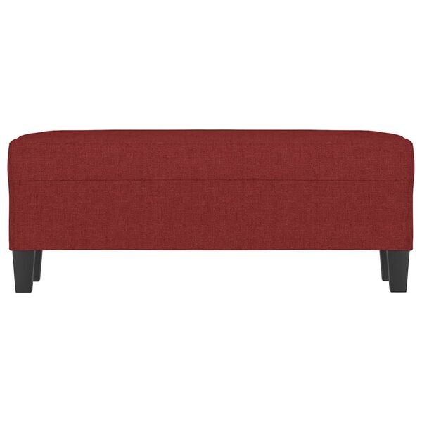 vidaXL Banc Rouge bordeaux 100x35x41 cm Tissu